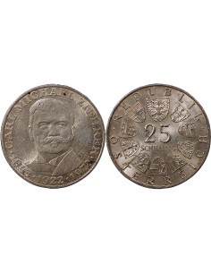 AUTRICHE - 25 SCHILLING ARGENT 1972 - CARL MICHAEL ZIEHRER 2