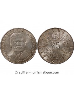 AUTRICHE - 25 SCHILLING ARGENT 1972 - CARL MICHAEL ZIEHRER
