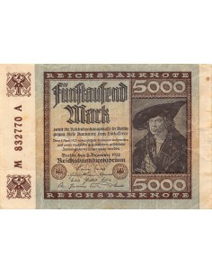 ALLEMAGNE - 5000 MARK 1922