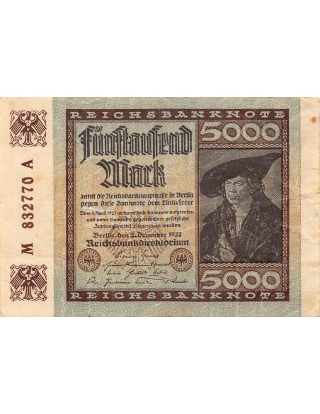 ALLEMAGNE - 5000 MARK 1922