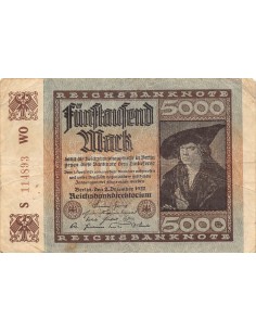 ALLEMAGNE - 5000 MARK 1922 2
