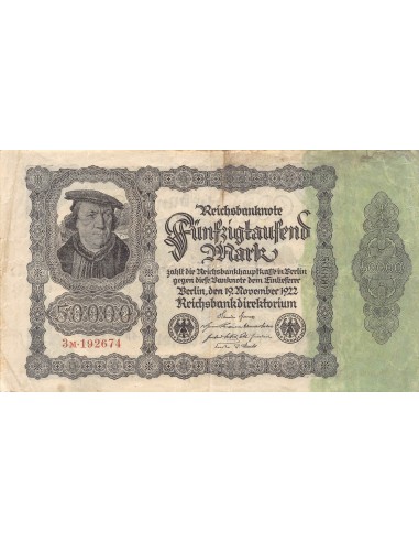 ALLEMAGNE - 50000 MARK 1922