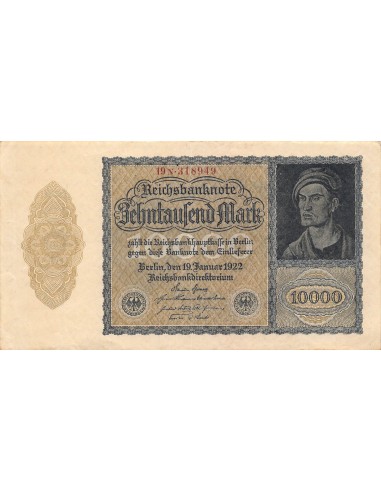 ALLEMAGNE - 10000 MARK 1922