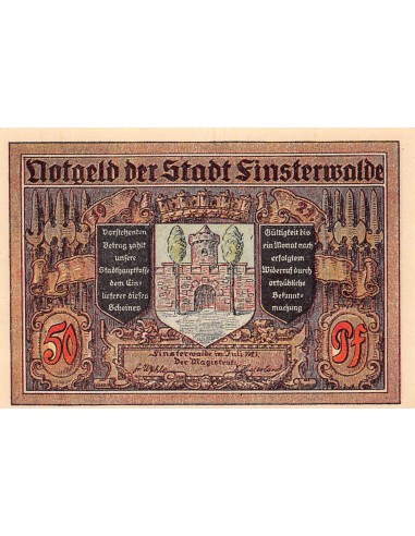 ALLEMAGNE, FINSTERWALDE - 50 PFENNIG 1921