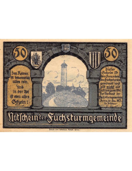 ALLEMAGNE, IENA - 50 PFENNIG 1921