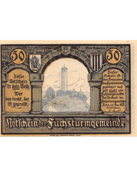 ALLEMAGNE, IENA - 50 PFENNIG 1921