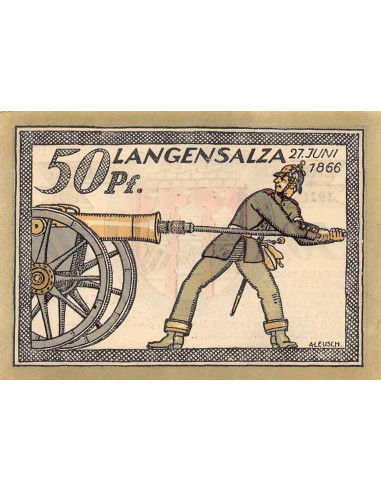 ALLEMAGNE, LANGENSALZA - 50 PFENNIG 1921