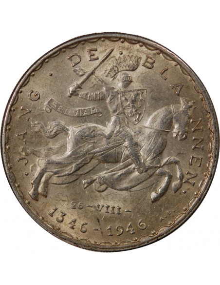 LUXEMBOURG, JEAN L'AVEUGLE - 50 FRANCS ARGENT 1946
