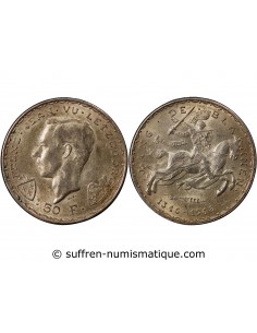 LUXEMBOURG, JEAN L'AVEUGLE - 50 FRANCS ARGENT 1946