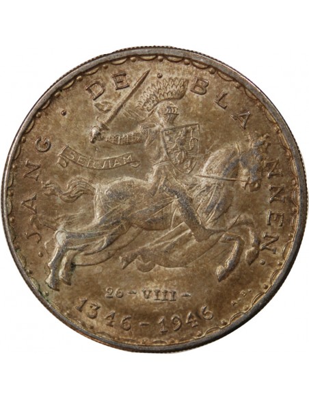 LUXEMBOURG, JEAN L'AVEUGLE - 50 FRANCS ARGENT 1946