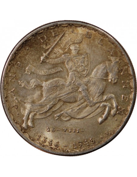 LUXEMBOURG, JEAN L'AVEUGLE - 20 FRANCS ARGENT 1946