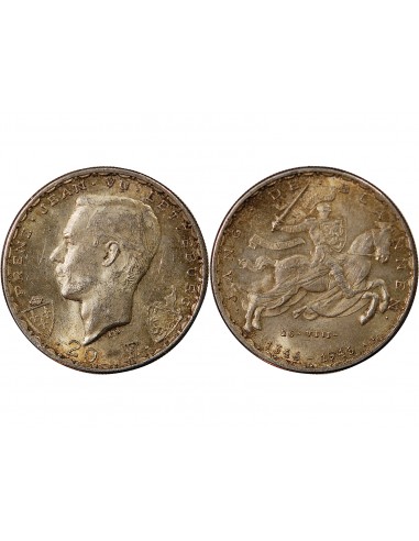 LUXEMBOURG, JEAN L'AVEUGLE - 20 FRANCS ARGENT 1946