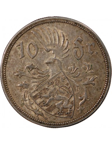 LUXEMBOURG, CHARLOTTE - 10 FRANCS ARGENT 1929