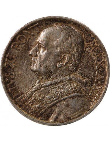 VATICAN, PIE XI - 5 LIRE ARGENT 1934