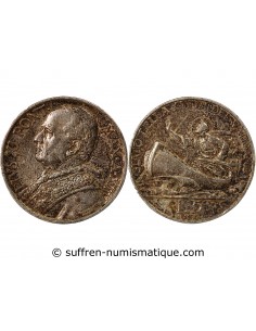 VATICAN, PIE XI - 5 LIRE ARGENT 1934
