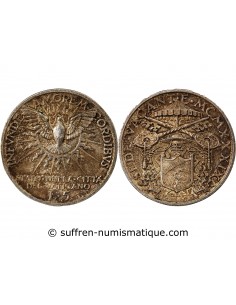 VATICAN, SIEGE VACANT - 5 LIRE ARGENT 1939