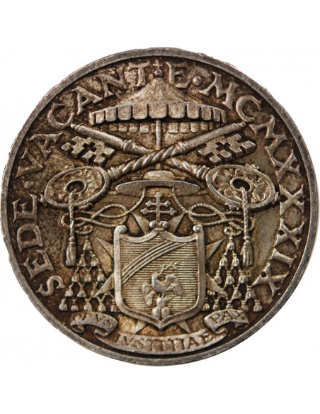 VATICAN, SIEGE VACANT - 10 LIRE ARGENT 1939