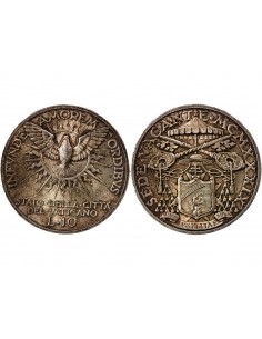VATICAN, SIEGE VACANT - 10 LIRE ARGENT 1939 2