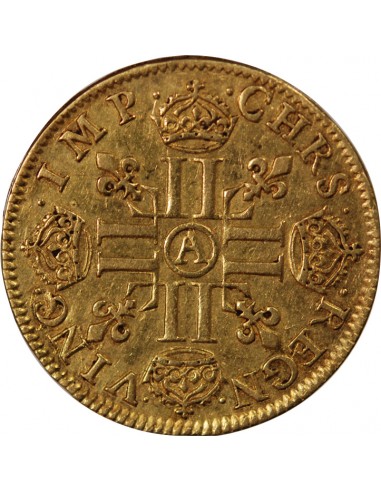 LOUIS XIII - LOUIS D'OR A LA MÈCHE LONGUE 1641 A PARIS