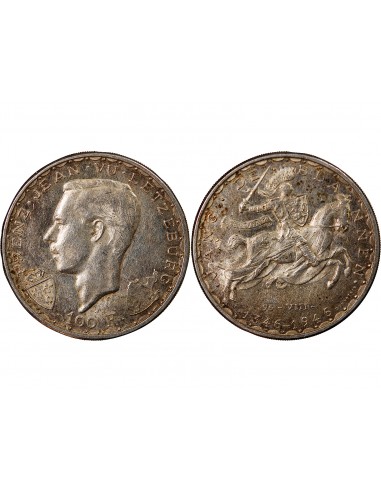 LUXEMBOURG, JEAN L'AVEUGLE - 100 FRANCS ARGENT 1946