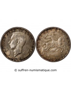 LUXEMBOURG, JEAN L'AVEUGLE - 100 FRANCS ARGENT 1946