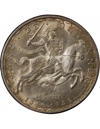 LUXEMBOURG, JEAN L'AVEUGLE - 100 FRANCS ARGENT 1946