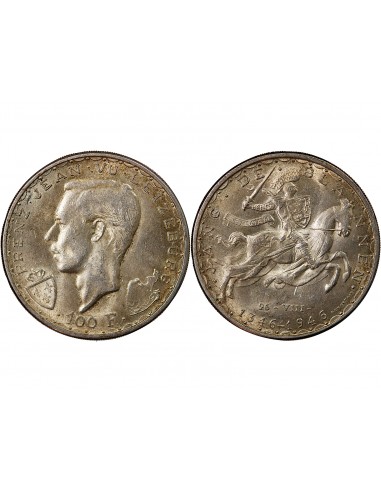 LUXEMBOURG, JEAN L'AVEUGLE - 100 FRANCS ARGENT 1946