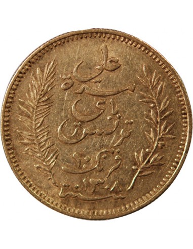 TUNISIE, Protectorat Français - 10 FRANCS OR 1891