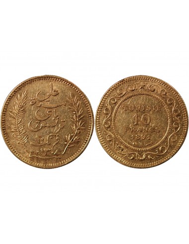TUNISIE, Protectorat Français - 10 FRANCS OR 1891
