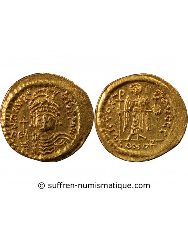 MAURICE TIBERE - SOLIDUS OR 583 / 601 CONSTANTINOPLE﻿
