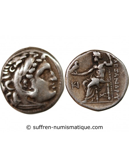 ALEXANDRE III LE GRAND ET SUCCESSEURS - DRACHME ARGENT 310 / 301 AV JC LAMPSAQUE