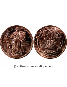 USA, LIBERTE DEBOUT - 1 ONCE CUIVRE