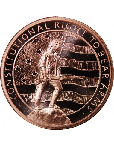 USA, II AMENDEMANT, PORT D'ARMES - 1 ONCE CUIVRE