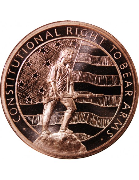 USA, II AMENDEMANT, PORT D'ARMES - 1 ONCE CUIVRE