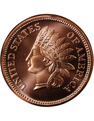 USA, TETE D'INDIEN CENT - 1 ONCE CUIVRE