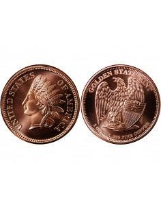 USA, TETE D'INDIEN CENT - 1 ONCE CUIVRE 2