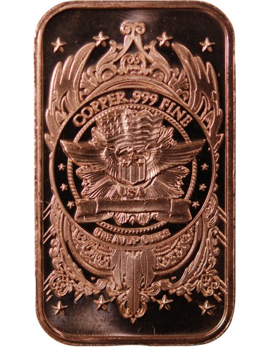 USA, LINGOT SAINT-GAUDENS - 1 ONCE CUIVRE