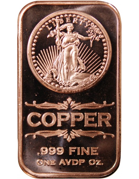 USA, LINGOT SAINT-GAUDENS - 1 ONCE CUIVRE