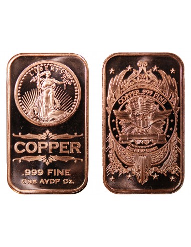 USA, LINGOT SAINT-GAUDENS - 1 ONCE CUIVRE