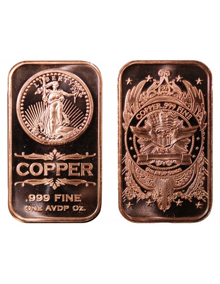 USA, LINGOT SAINT-GAUDENS - 1 ONCE CUIVRE