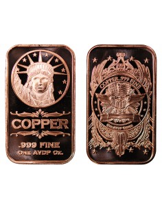 USA, LINGOT LIBERTY HEAD - 1 ONCE CUIVRE 2