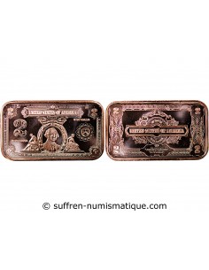 USA, LINGOT 2$ WASHINGTON - 1 ONCE CUIVRE