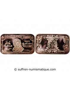 USA, LINGOT 5$ CHEF INDIEN - 1 ONCE CUIVRE