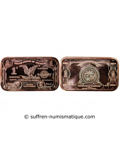 USA, LINGOT 1$ EAGLE- 1 ONCE CUIVRE