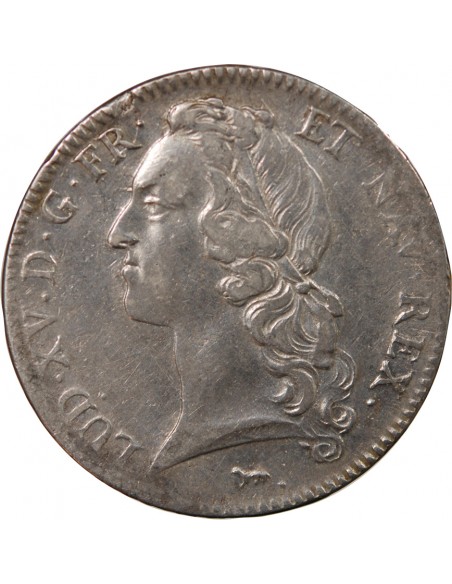 LOUIS XV - ECU AUX BRANCHES D'OLIVIER 1742 A PARIS