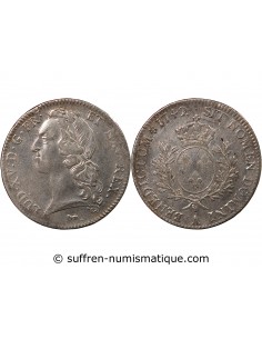 LOUIS XV - ECU AUX BRANCHES D'OLIVIER 1742 A PARIS