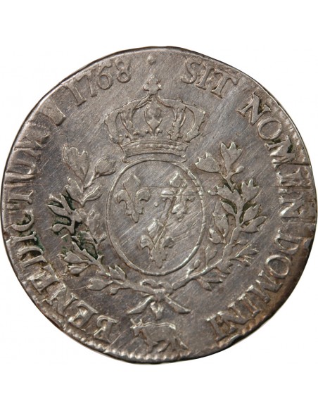 LOUIS XV - ECU AUX BRANCHES D'OLIVIER 1768 PAU