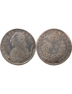 LOUIS XVI - ÉCU ARGENT AUX BRANCHES D'OLIVIER 1785 K BORDEAUX 2