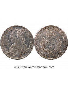 LOUIS XVI - ÉCU ARGENT AUX BRANCHES D'OLIVIER 1785 K BORDEAUX