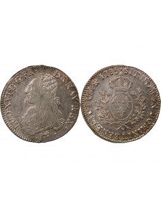 LOUIS XVI - ÉCU ARGENT AUX BRANCHES D'OLIVIER 1785 L BAYONNE 2